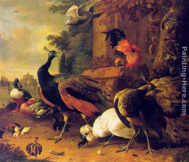 Melchior de Hondecoeter Birds in a Park